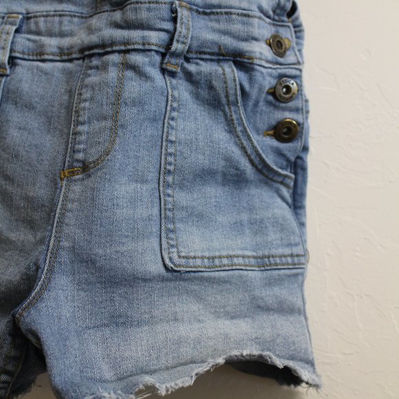 Girls Jessica Simpson Denim Shorts Overalls with Crochet Size 10 - Picture 8 of 10